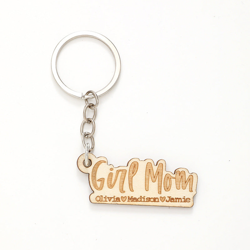 Wholesale Letter Wooden Keychains